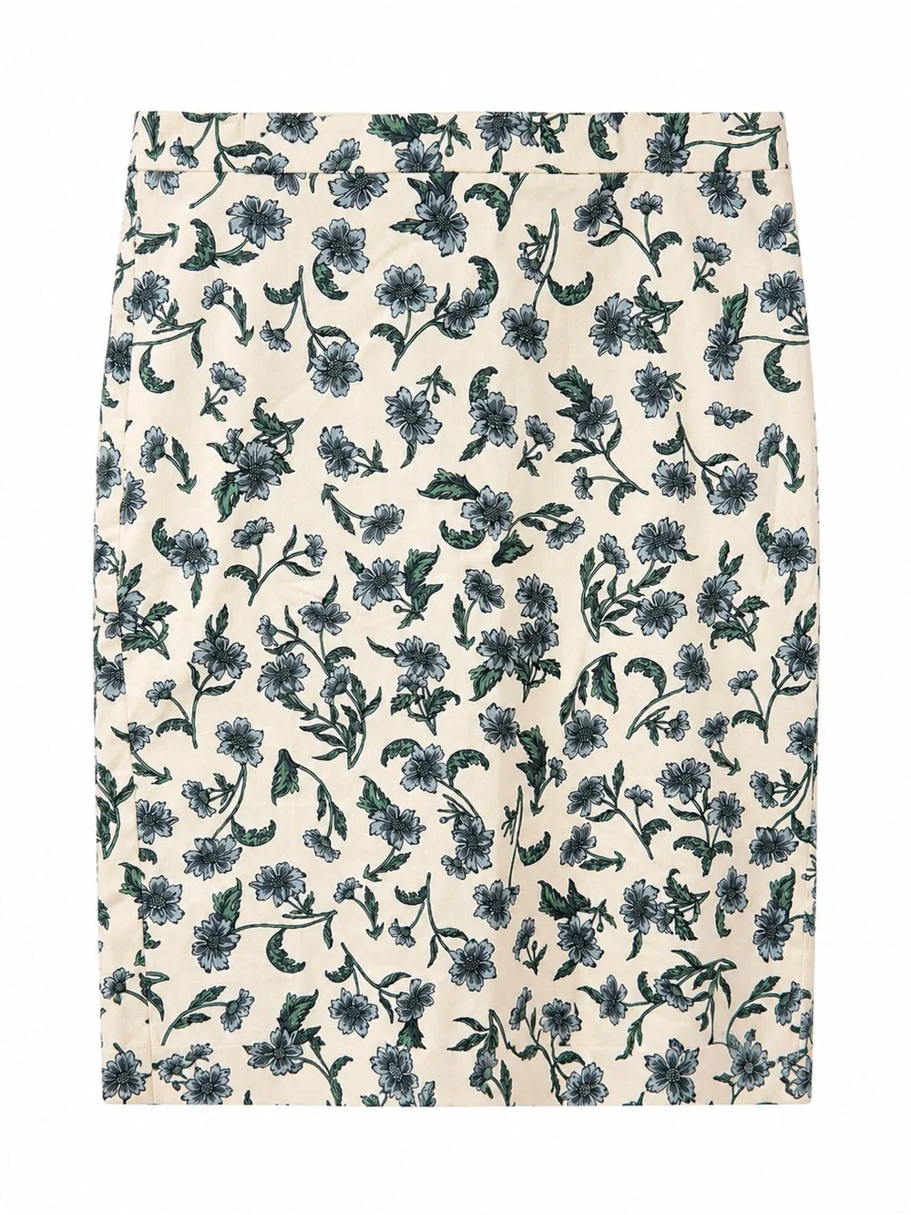 J. Crew Blue Floral Mini Skirt on Cream